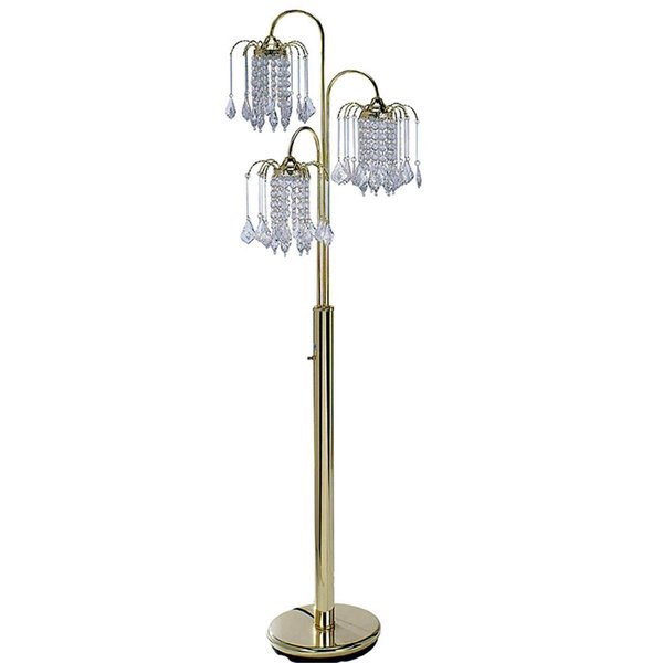 Yhior 63 in. Polished Brass Finish Floor Lamp YH2629421